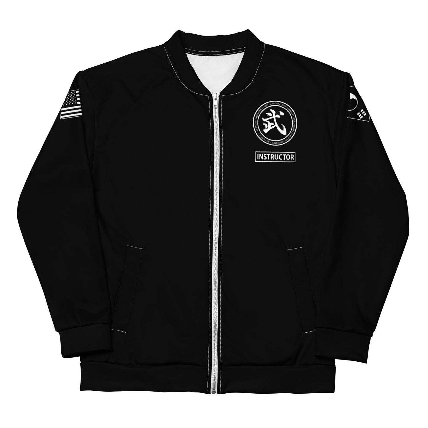 Black Instructor Unisex Bomber Jacket