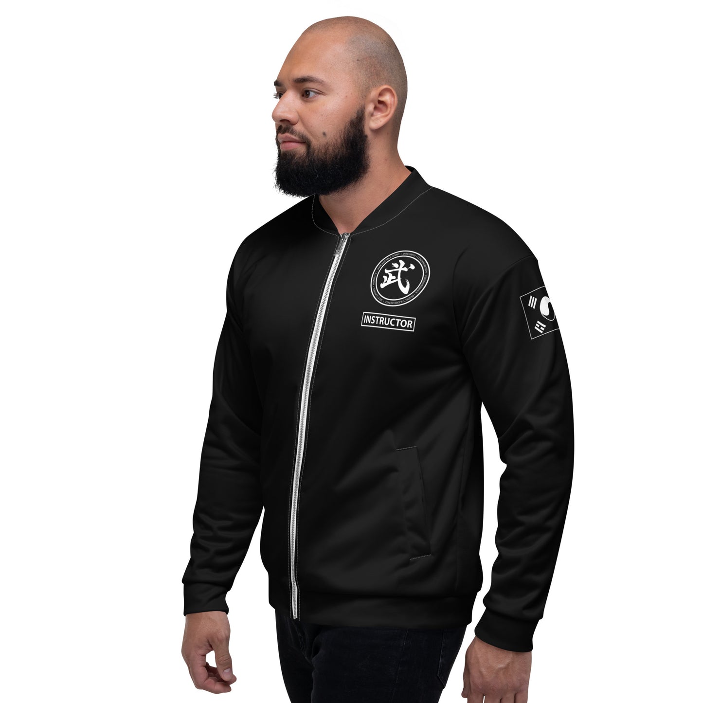 Black Instructor Unisex Bomber Jacket