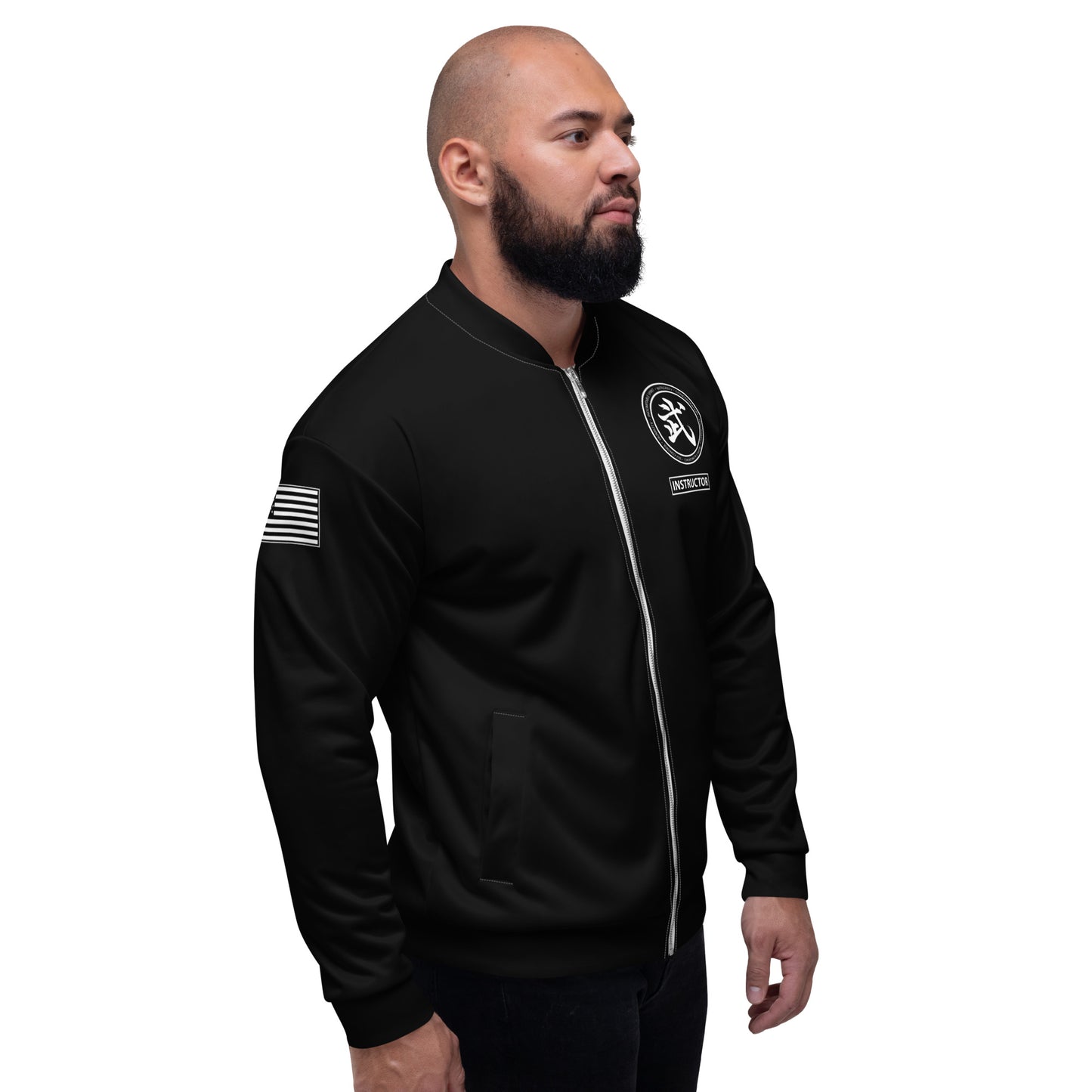 Black Instructor Unisex Bomber Jacket