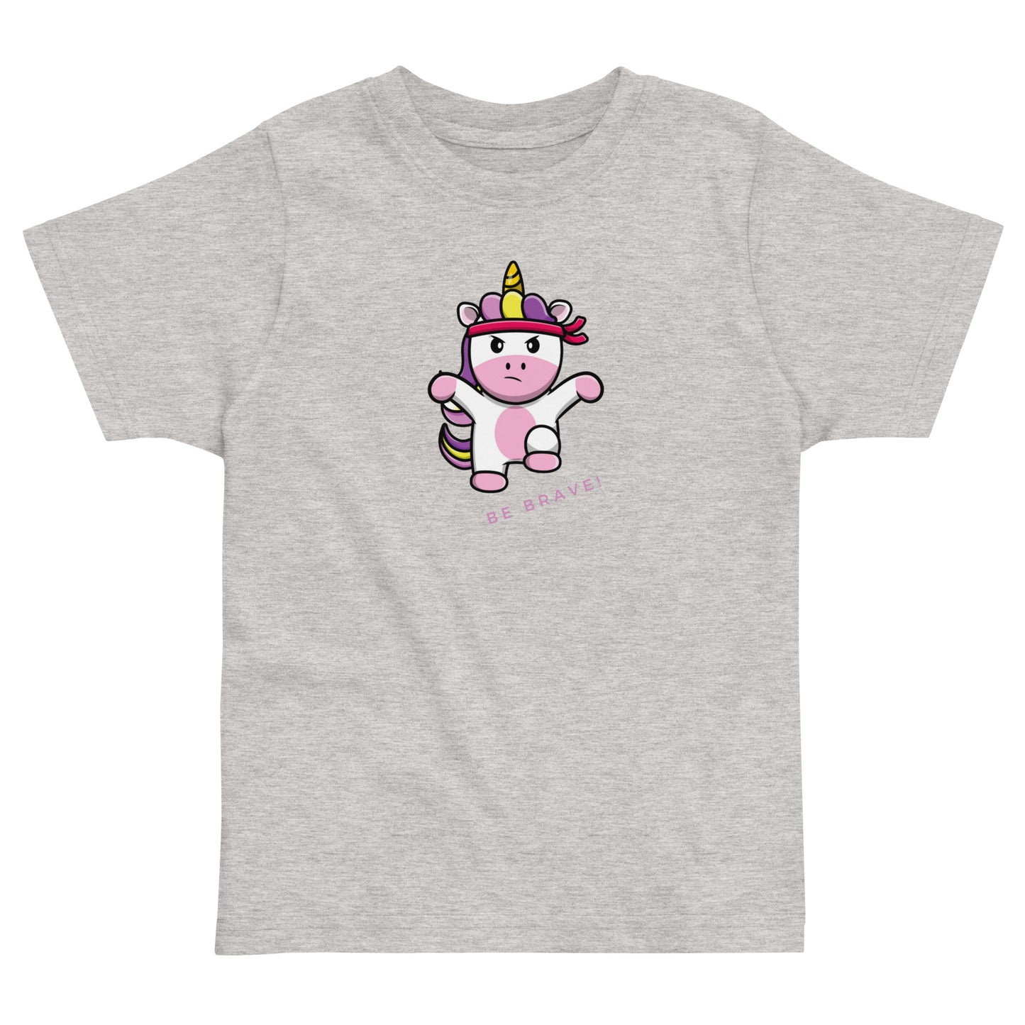 Be Brave Unicorn Toddler Jersey T-Shirt
