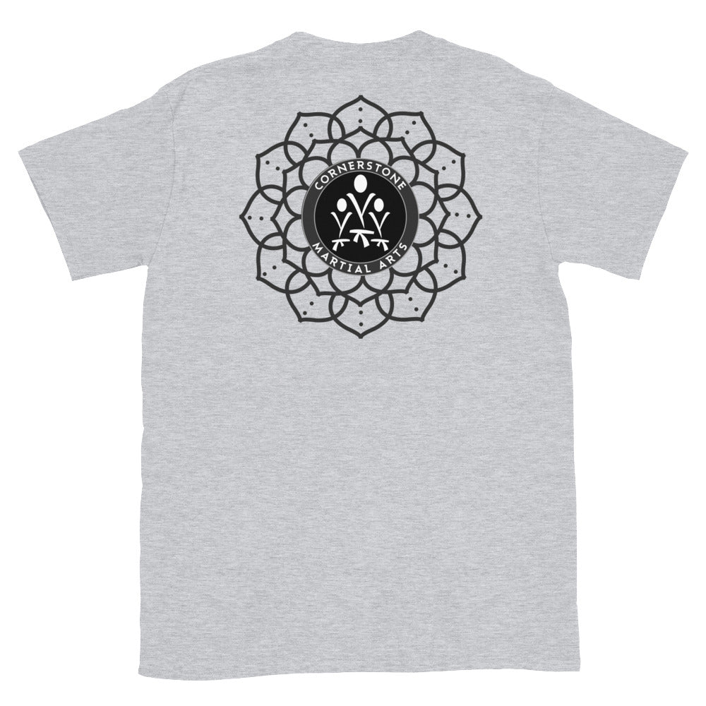 Mind. Body. Spirit. Soft Style Unisex T-Shirt Dark Logo
