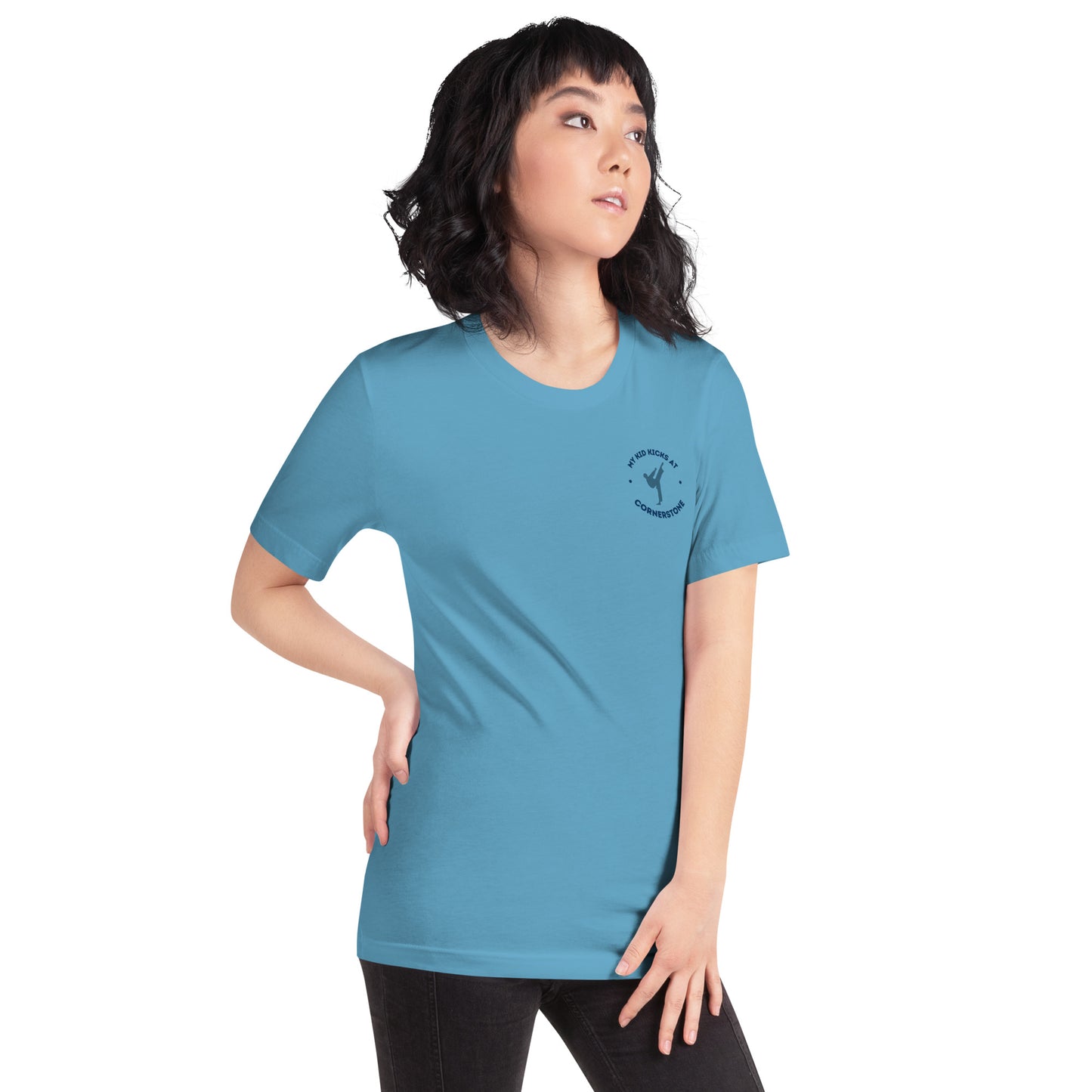 My Kid Kicks at Cornerstone Unisex t-shirt