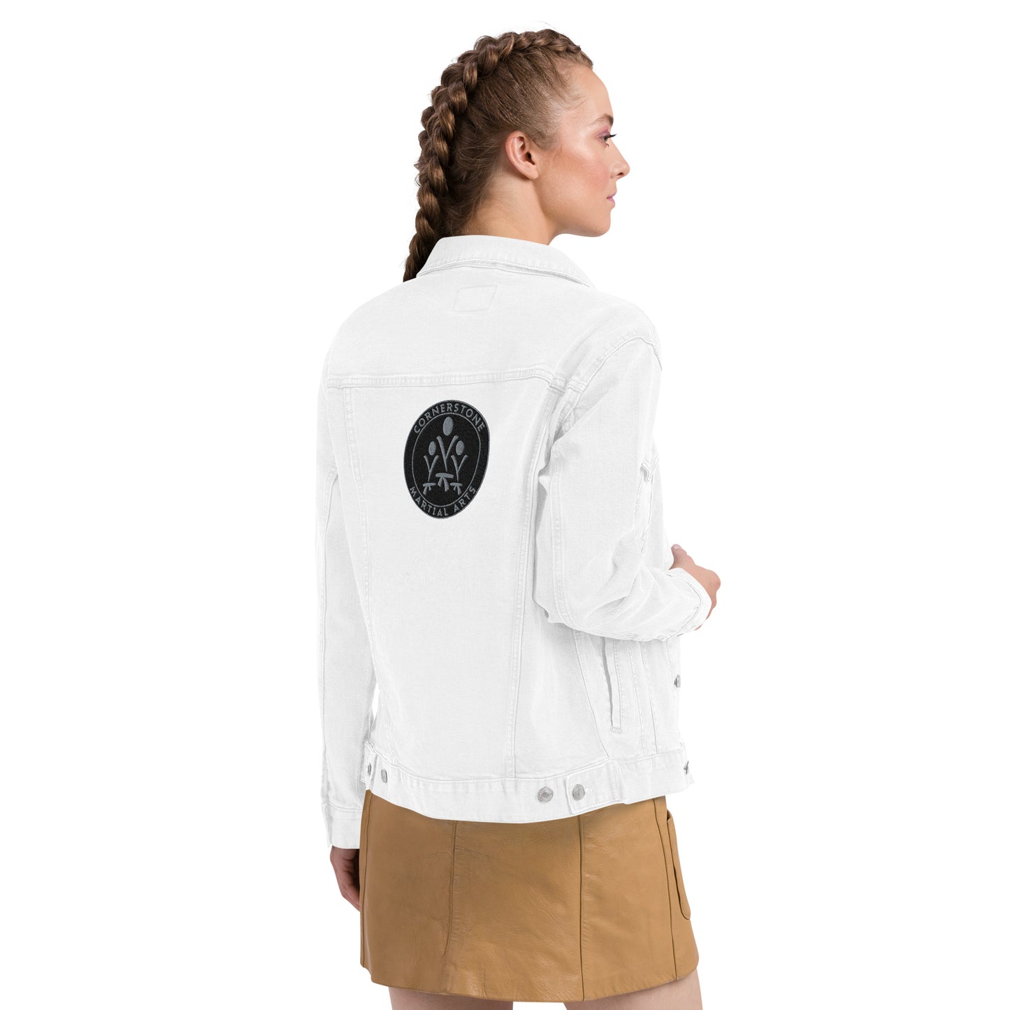 Monochromatic Moo Unisex denim jacket