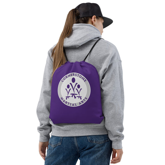 Purple Cornerstone Drawstring bag