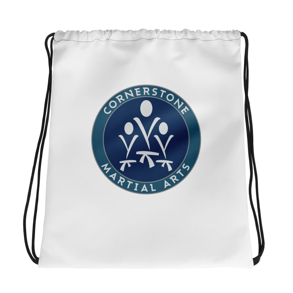 White Cornerstone Drawstring bag