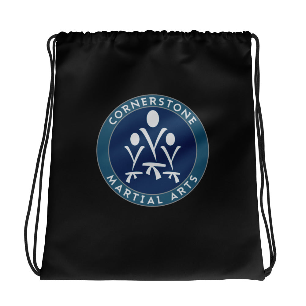 Black Cornerstone Drawstring bag