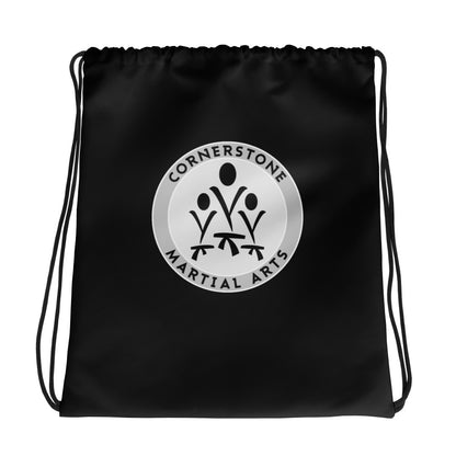 Monochromatic Cornerstone Drawstring bag Black