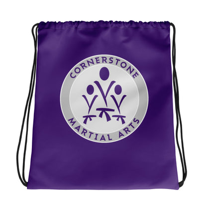 Purple Cornerstone Drawstring bag