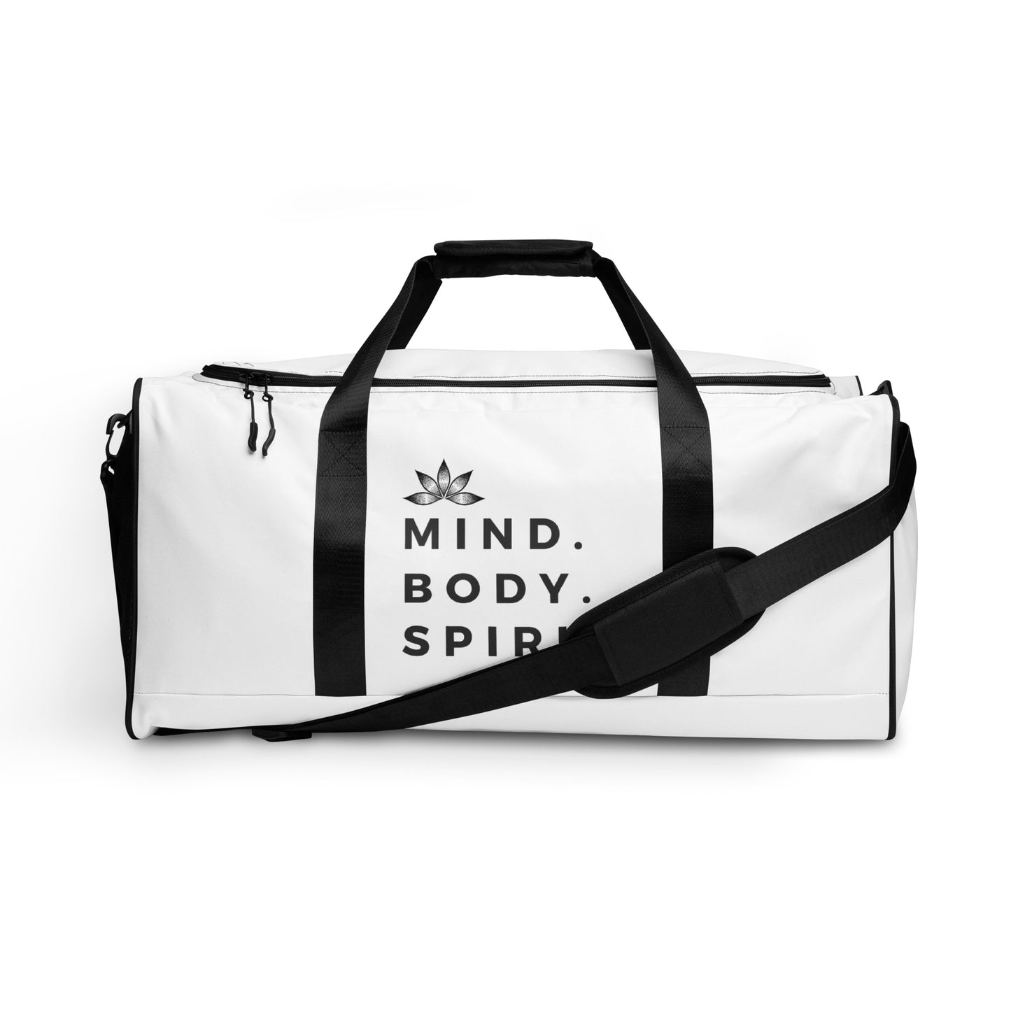 Mind. Body. Spirit. Duffle bag