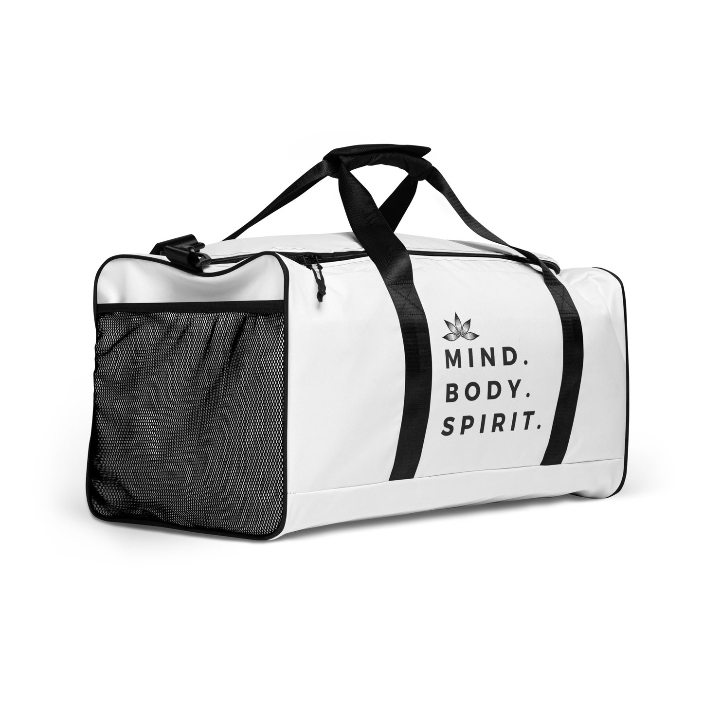 Mind. Body. Spirit. Duffle bag