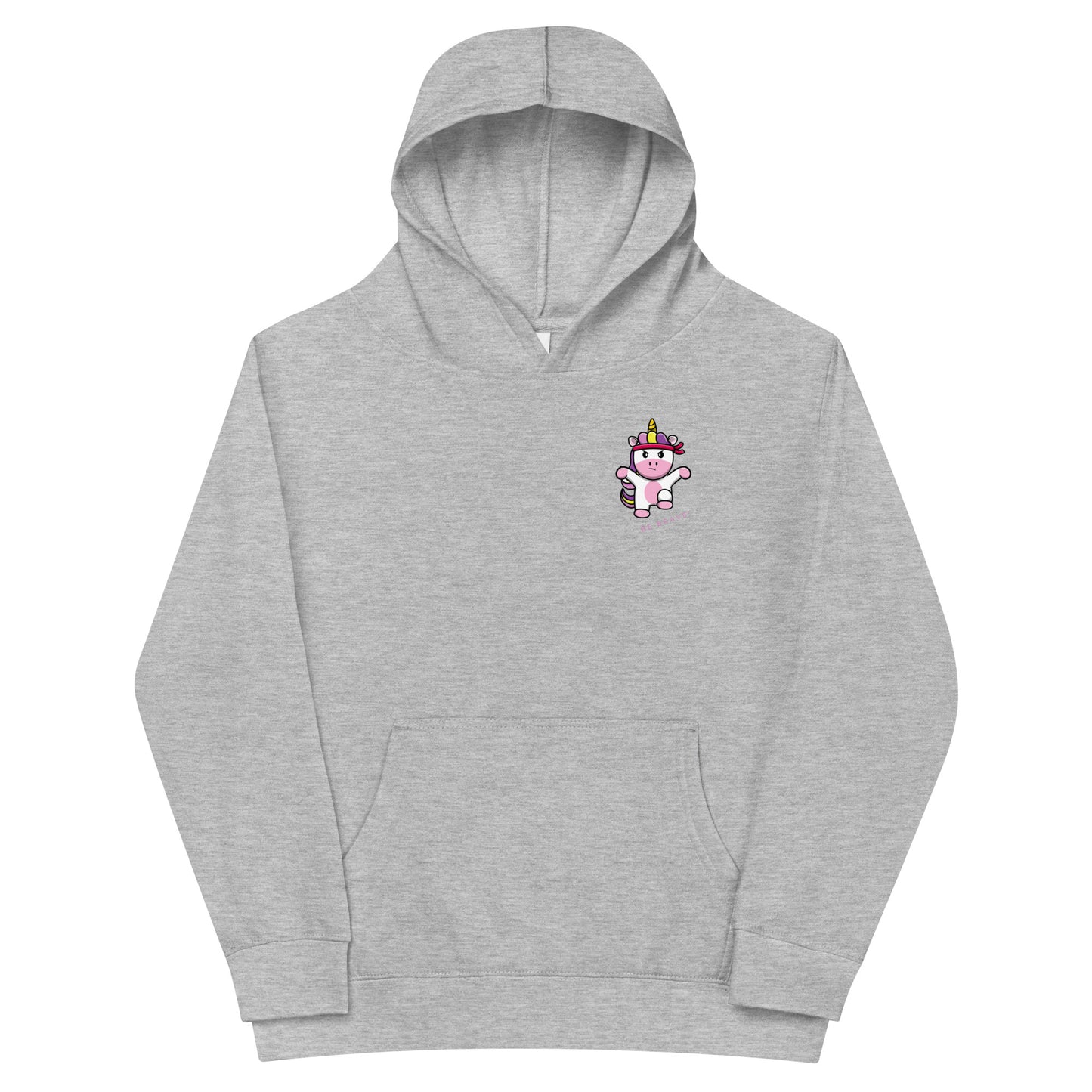 Be Brave Unicorn Kids Fleece Hoodie