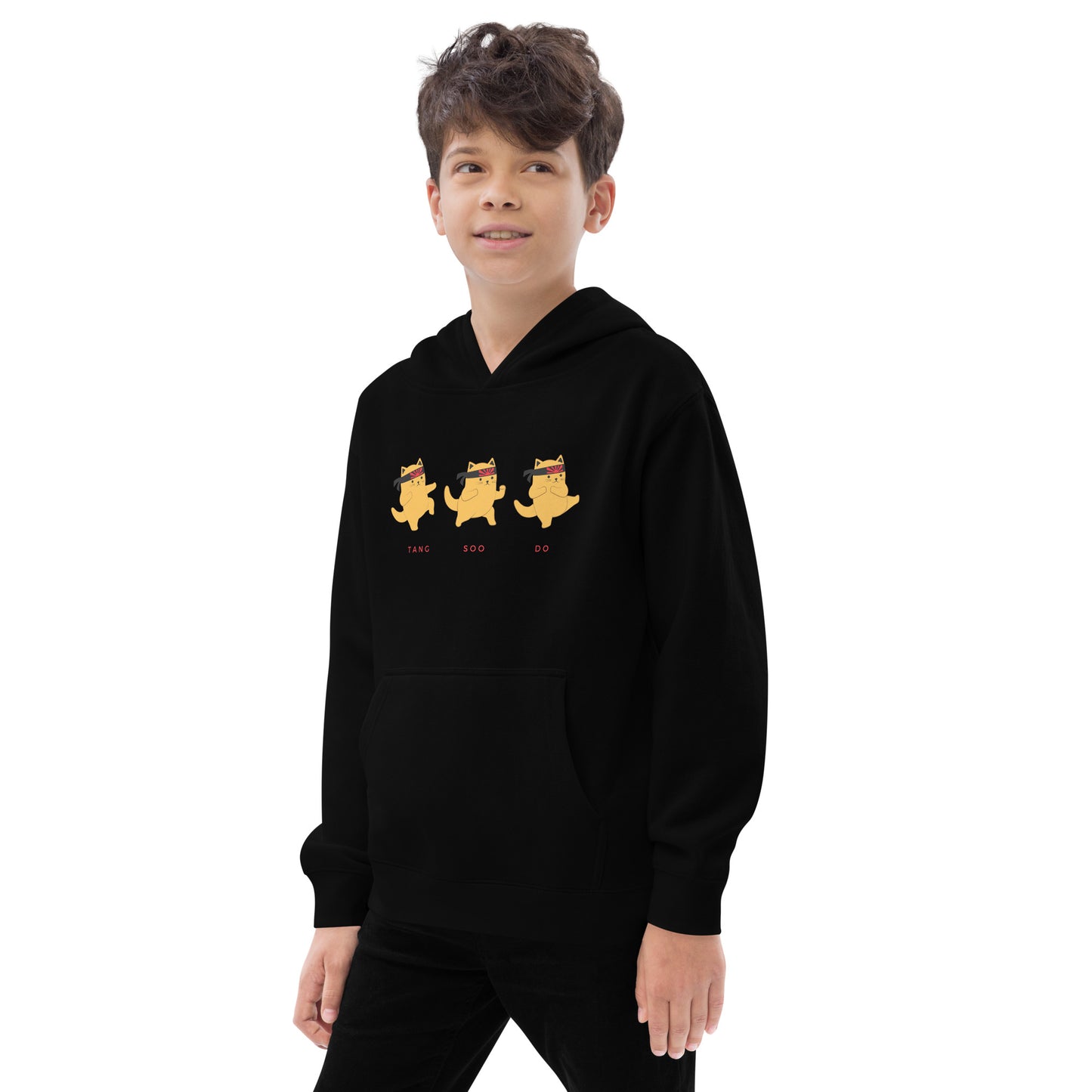 Tang Soo Do Cats Kids Fleece Hoodie