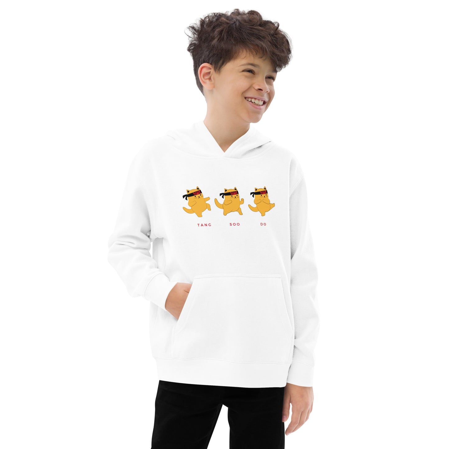 Tang Soo Do Cats Kids Fleece Hoodie