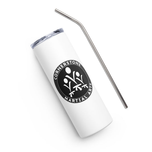 Monochromatic White Instructor Stainless steel tumbler