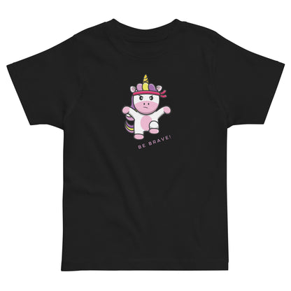 Be Brave Unicorn Toddler Jersey T-Shirt