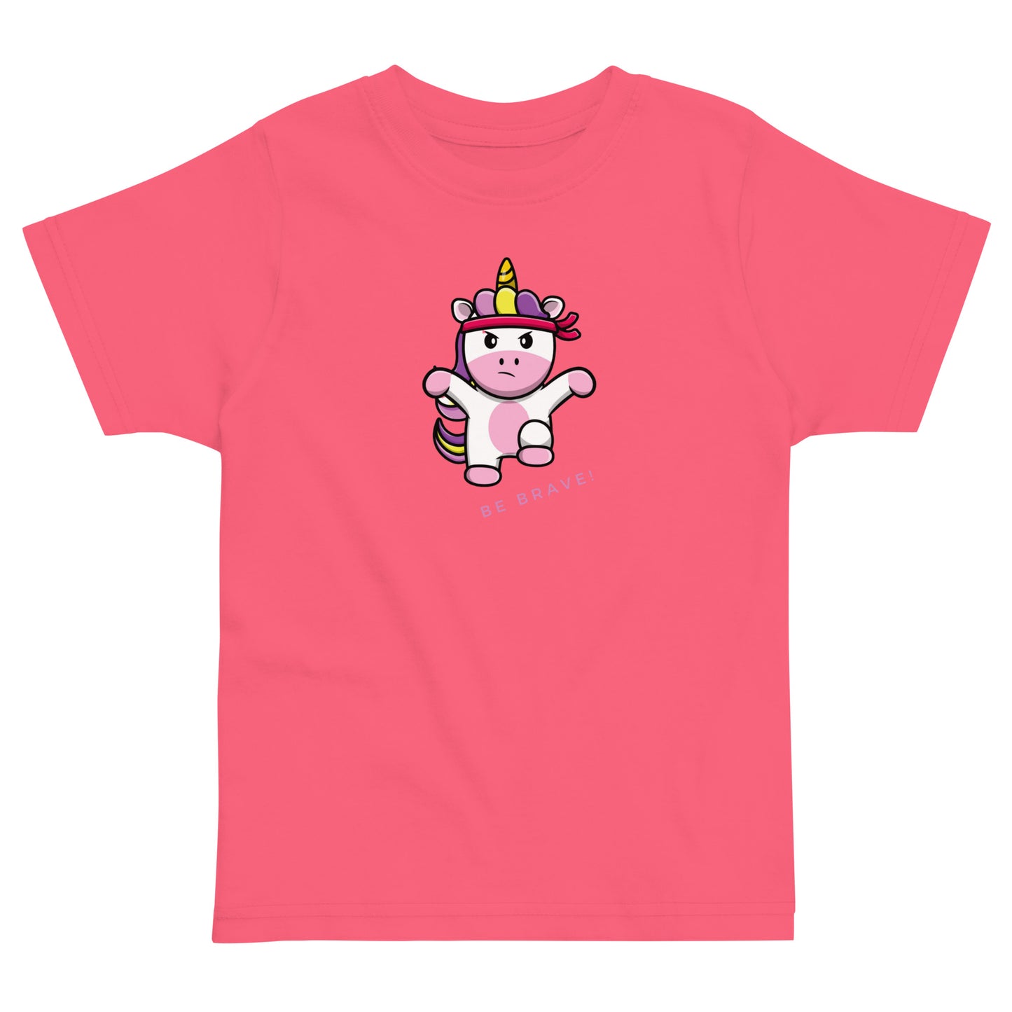 Be Brave Unicorn Toddler Jersey T-Shirt