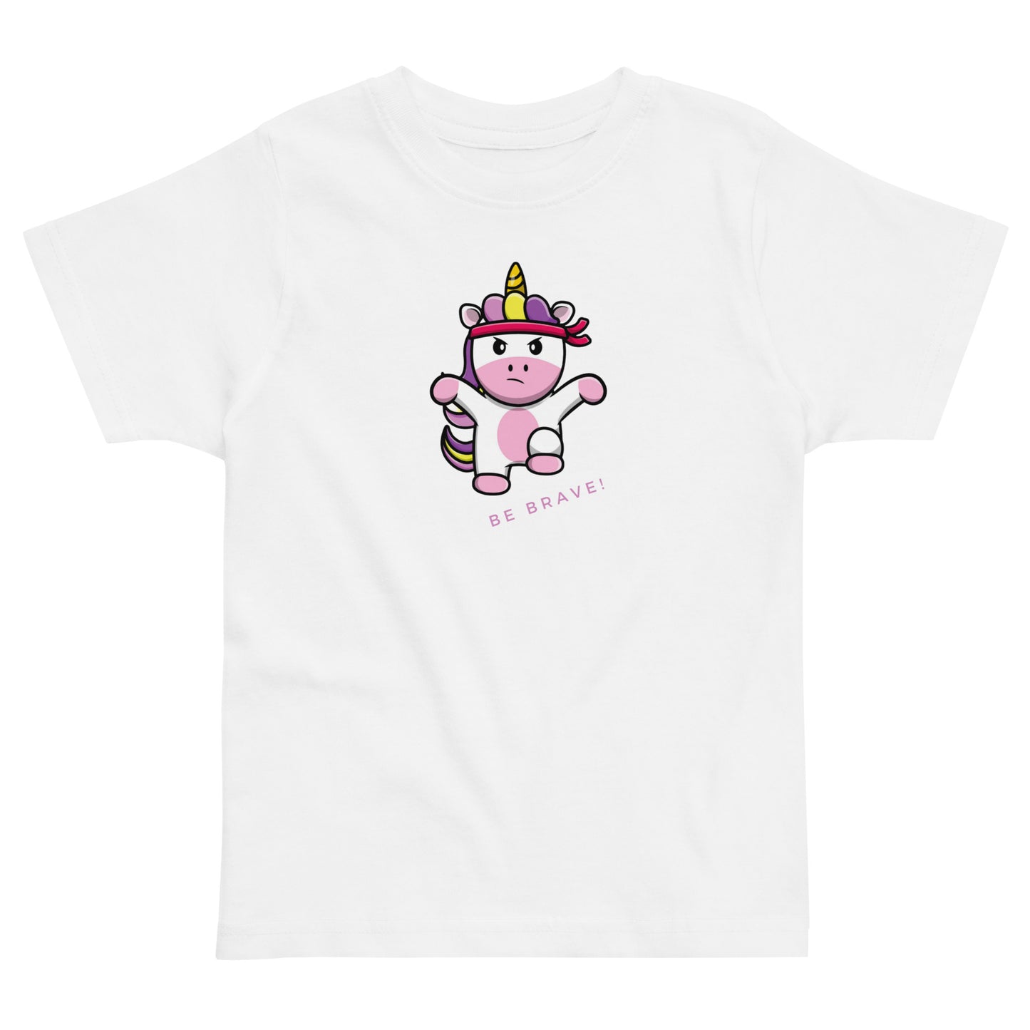 Be Brave Unicorn Toddler Jersey T-Shirt