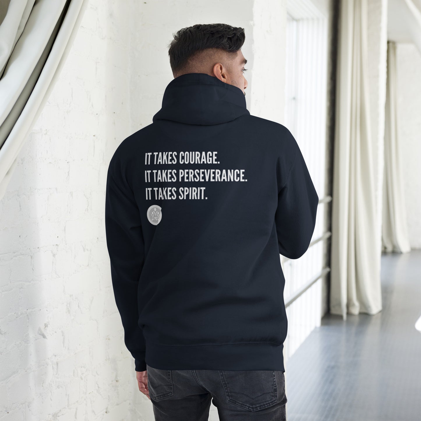 Courage. Perseverance. Spirit. Unisex Hoodie