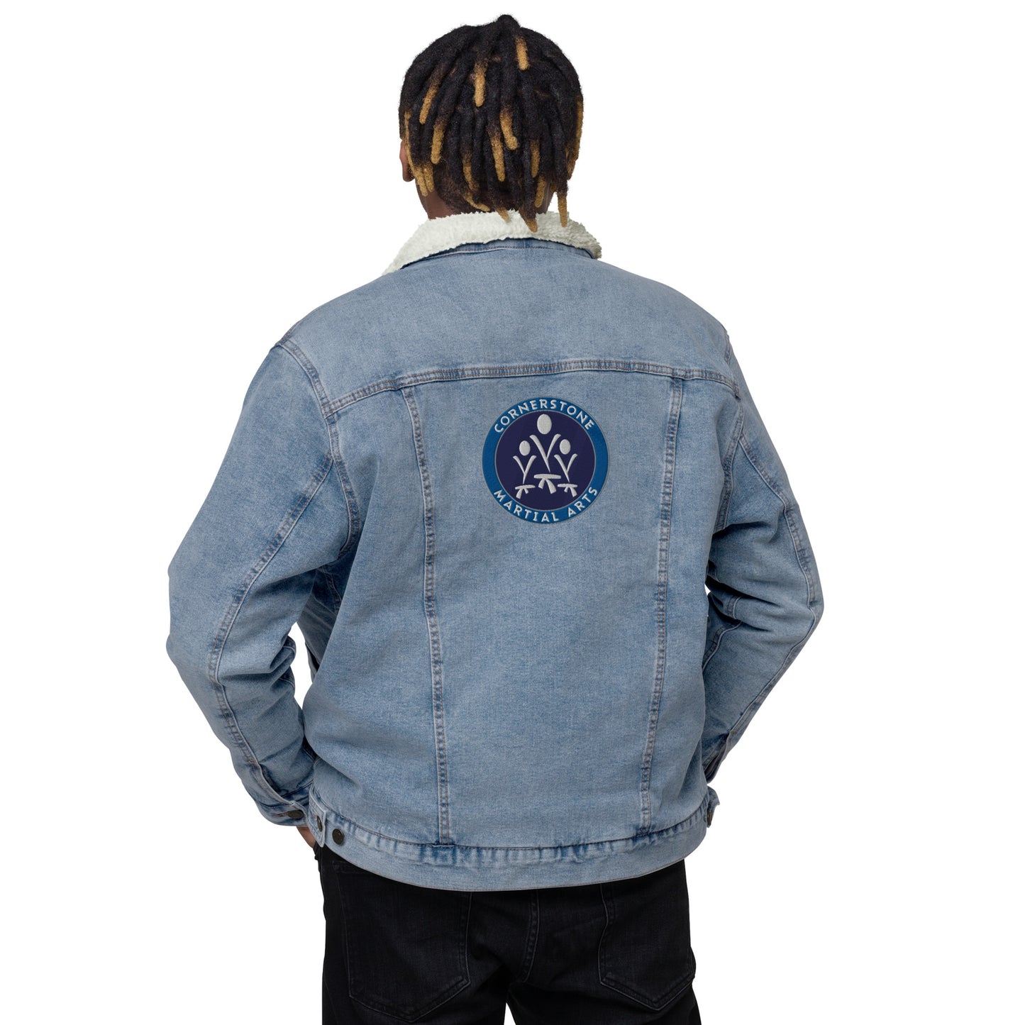 Cornerstone Unisex Denim Sherpa Jacket