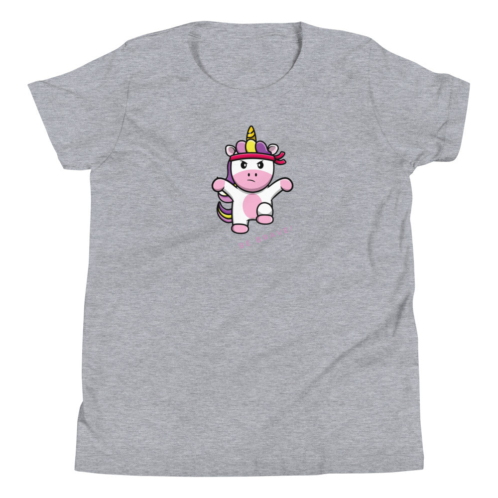 Be Brave Unicorn Youth Short Sleeve T-Shirt