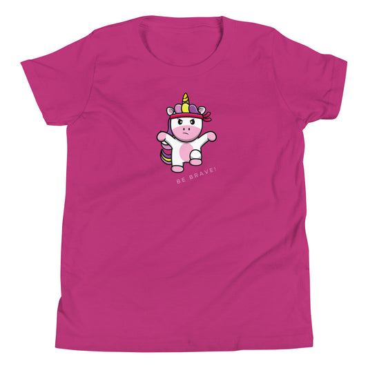 Be Brave Unicorn Youth Short Sleeve T-Shirt