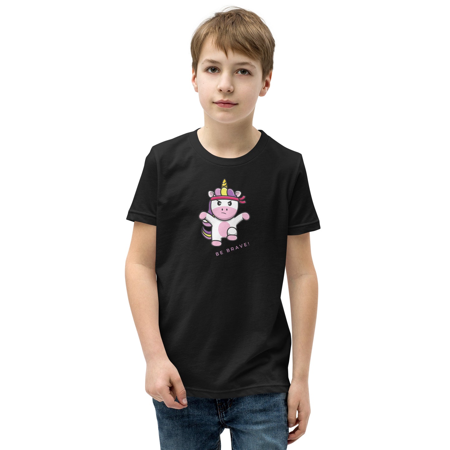 Be Brave Unicorn Youth Short Sleeve T-Shirt