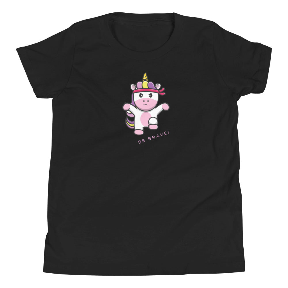 Be Brave Unicorn Youth Short Sleeve T-Shirt